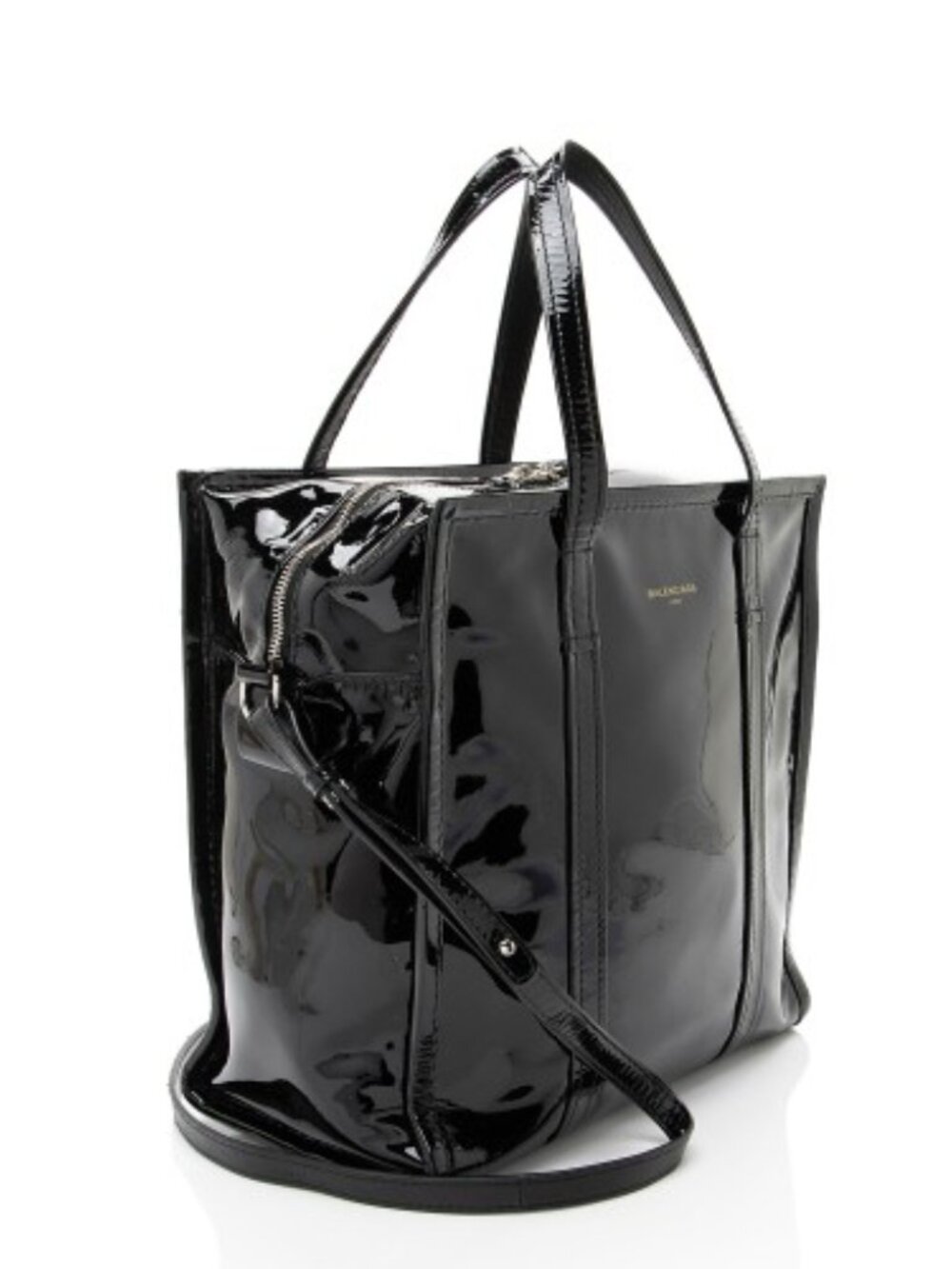 Balenciaga Patent Leather Bazar Small Shopper Tote black excellent pre-owned - Picture 5 of 17